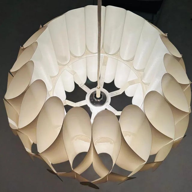 Beige Butterfly Pendant Lamp by Lars Schiøler for Hoyrup Denmark For Sale - Image 8 of 11