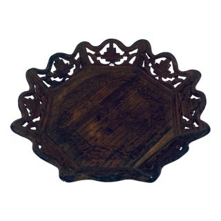 Indian Wooden Tray, 1975 For Sale