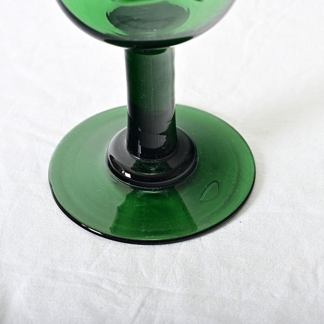 French Vintage 20th Century Large Glass Vase For Sale - Image 4 of 10