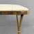 Italian Modern Stools in Gilt Metal and White Fabric, 1980s, Set of 2 For Sale - Image 13 of 18