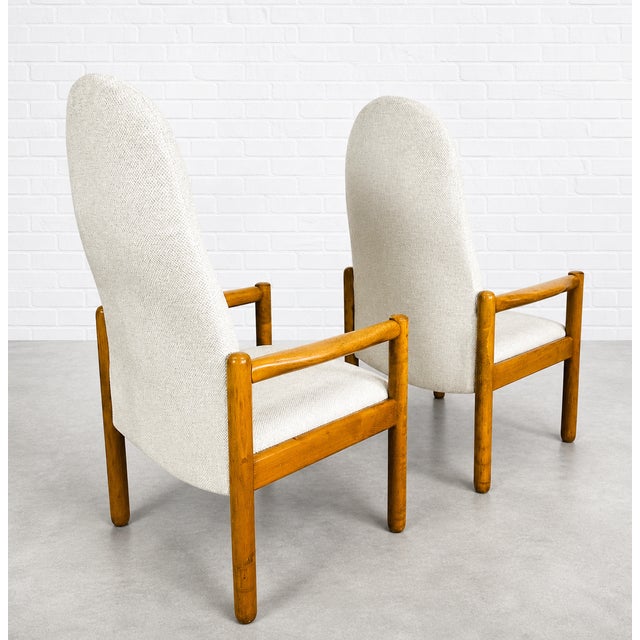 Wood Pair of Oak Mid Century Modern Lounge Chairs | Danish MCM Armchairs, C. 1960’s For Sale - Image 7 of 10