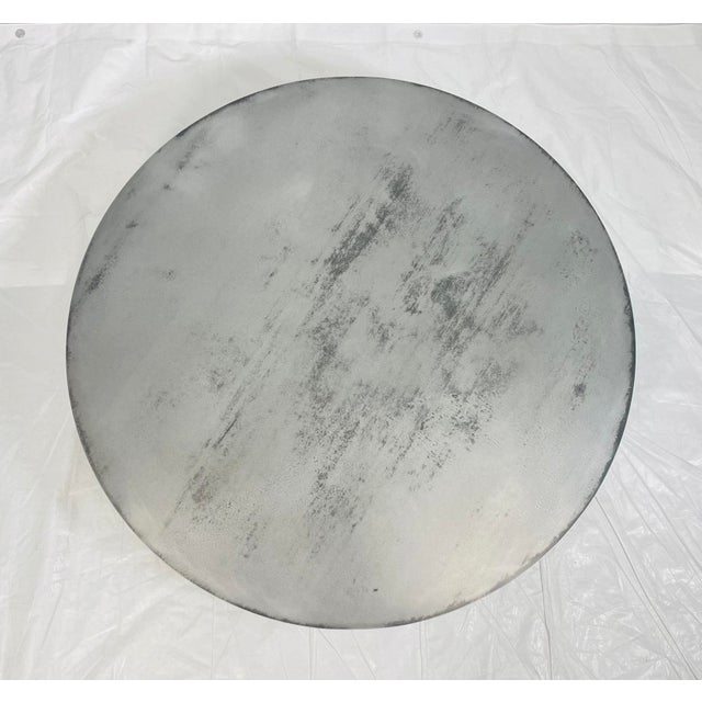 Slate Gray "Loren" Coffee Table by Draga & Aurel for Baxter, Aged Nickel & Copper, Italy For Sale - Image 8 of 17