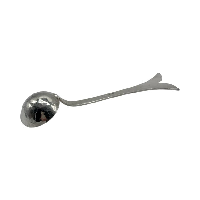 1990s 1990s Mariposa Brillante Hand Hammered Whale Tail Serving Ladle m.m. Evolução For Sale - Image 5 of 11