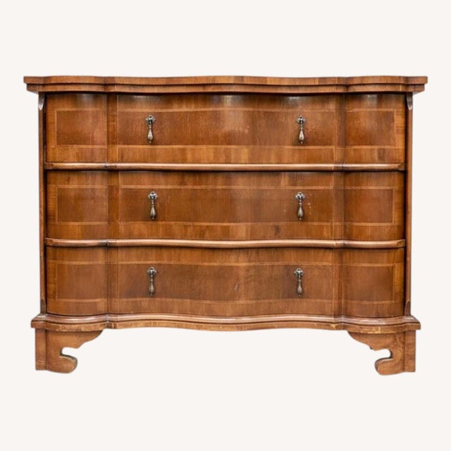 Baroque Antique Italian Baroque Style Burl Walnut Chest For Sale - Image 3 of 8