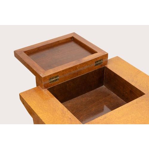 Brown Art Deco Console in Mahogany and Amboyna by Jules Leleu, France, 1923 For Sale - Image 8 of 12