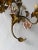 Yellow Heavy Wrought Iron Roses Pink Yellow Gilt Italian Sconces, C 1900 For Sale - Image 8 of 9