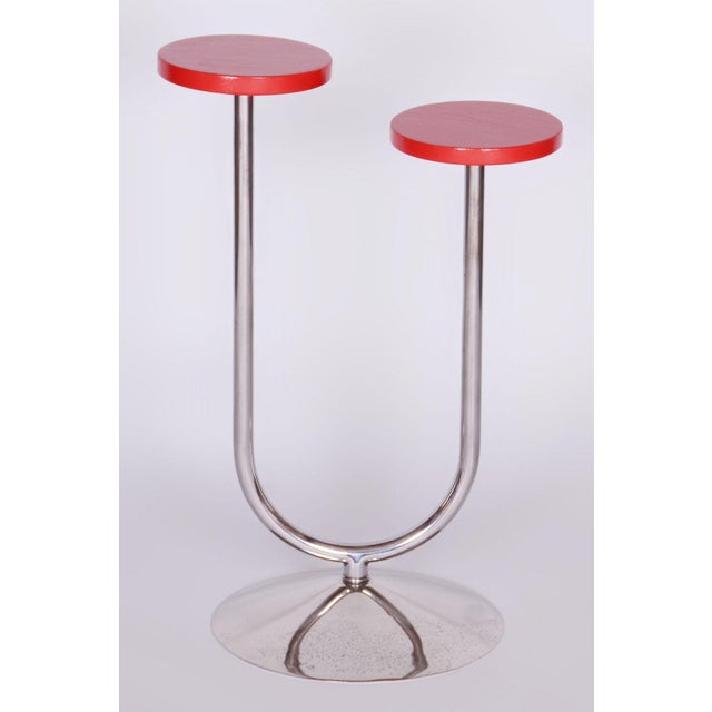 Bauhaus Chrome Flower Stand attributed to Robert Slezak, 1930s For Sale - Image 9 of 9