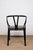 1960s Danish Model CH 24 Wishbone Chairs in Black Lacquered Wood and Leather by Hans Wegner for Carl Hansen, 1960s, Set of 4 For Sale - Image 5 of 18