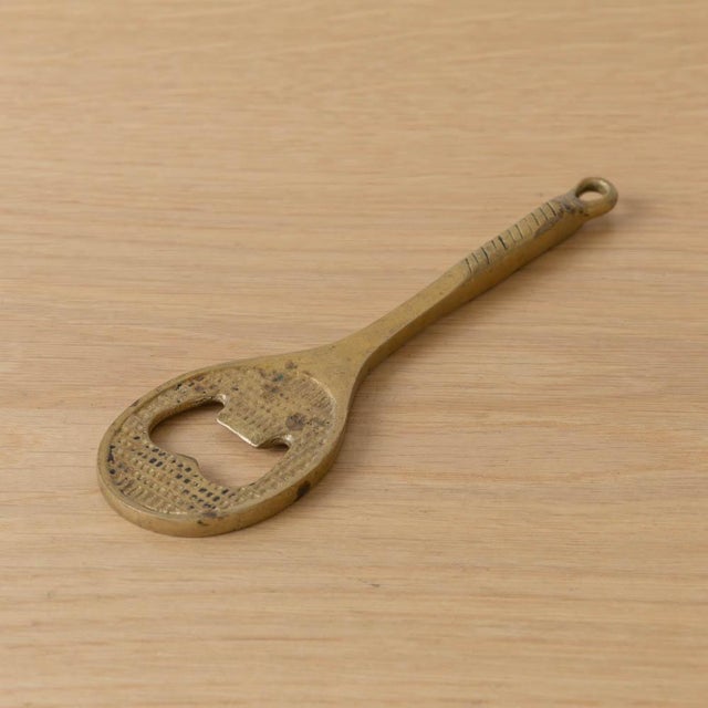 French 1950s French Brass Tennis Bottle Opener For Sale - Image 3 of 8