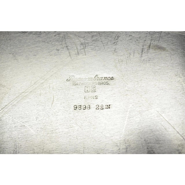 Vintage 1847 Rogers Bros "Remembrance" 9898 Silver Plated Serving Platter Tray For Sale - Image 15 of 16