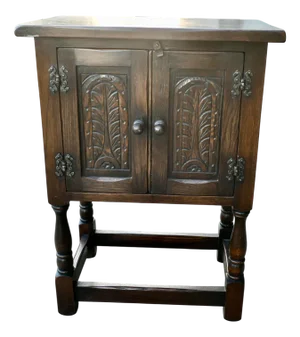 Gothic Oak Cupboard from Bevan Funnel Ltd, 1940s
