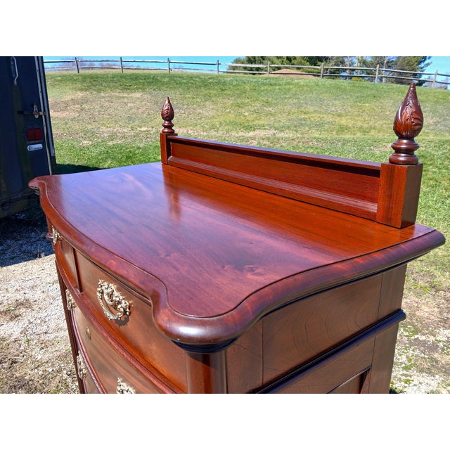 Wood Antique Victorian Mahogany Chest of Drawers W Claw Feet and Six Drawers 1930s For Sale - Image 7 of 18