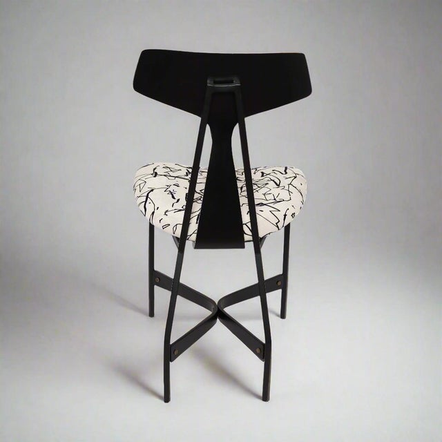 1960s Set of Four Ebonized Modenist Side Chairs For Sale - Image 17 of 18