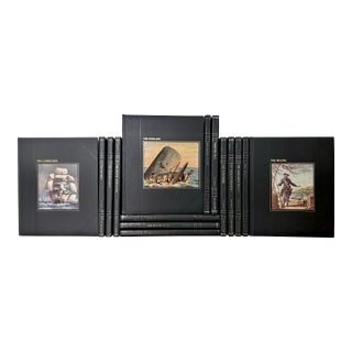 1970s The Seafarers Time Life Leather Bound Book Set - Set of 15 For Sale