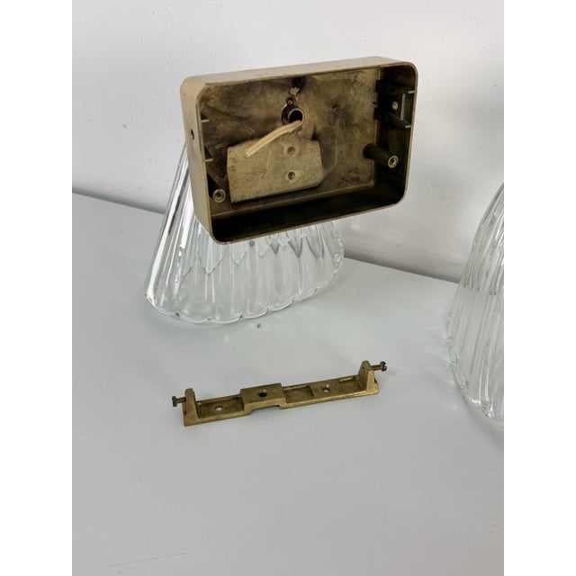Wall Lamps in Brass and Murano Glass, 1950s, Set of 3 For Sale - Image 12 of 14