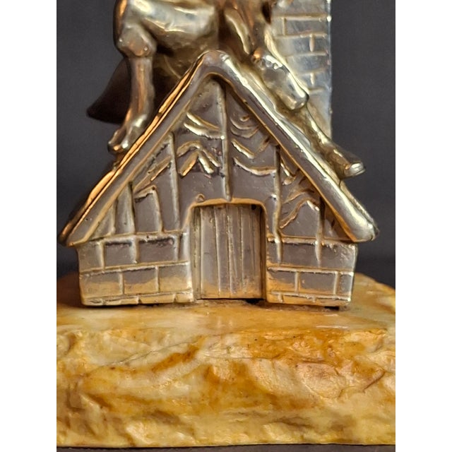 Vintage Sterling Silver 925 Fiddler on the Roof Figurine on Marble Base 6.5" For Sale - Image 4 of 18