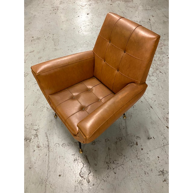 Vintage Cubist Leather Lounge Chair For Sale - Image 15 of 16