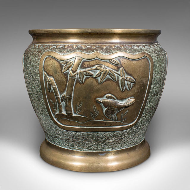 Antique Edo Period Decorative Planter, Japanese, Bronze, Jardiniere, Victorian For Sale - Image 4 of 10
