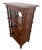 Brown Antique Bookcase French Jacobean Revival Oak 4-Tier Etagere Barley Twist, Cane For Sale - Image 8 of 13