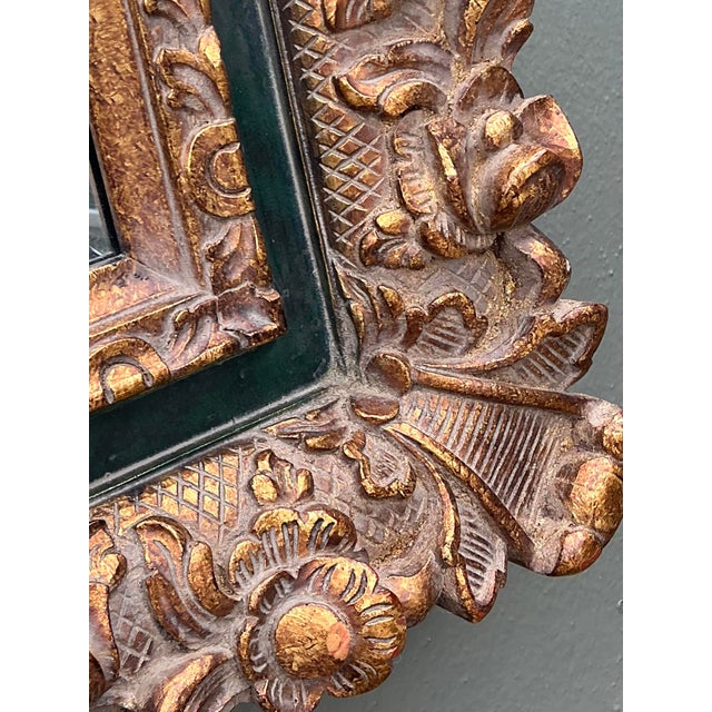 Late 20th Century Vintage Gilt Tipped Beveled Mirror For Sale - Image 5 of 12