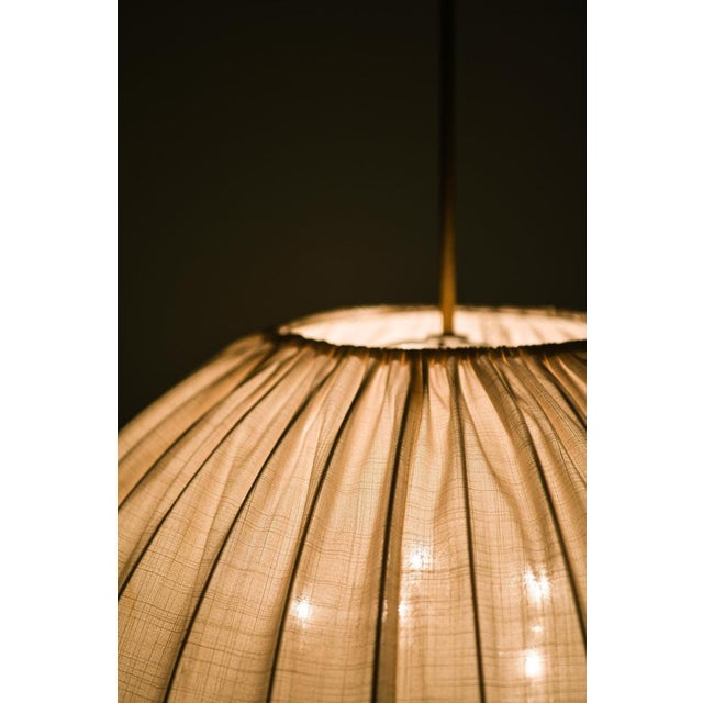 Metal Ceiling Lamp in Brass and Fabric from Hans-Agne Jakobsson, 1950s For Sale - Image 7 of 10