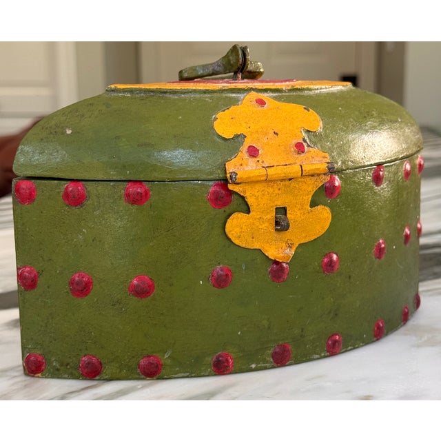 Made in India Decorative Tea Caddy For Sale - Image 4 of 11