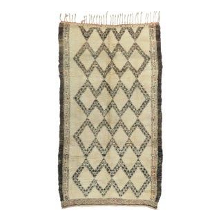 Vintage Moroccan Beni Ourain Rug, 06'05 X 10'10 For Sale