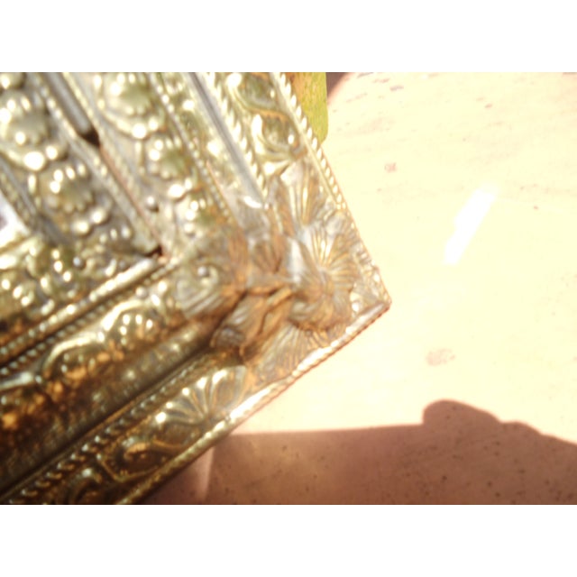 Mirror Cabinet in Embossed Brass, 1950s For Sale - Image 10 of 18