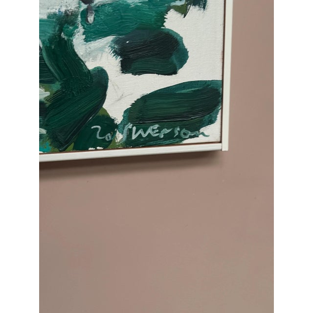 Bo Swenson, Rowboats in a Green Landscape, 2004, Oil Painting on Canvas, Framed For Sale - Image 6 of 18