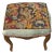 19th Century French Louis XV Style Carved Wood Needlepoint Footstool Ottoman Griffin Motif For Sale