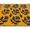 Yellow 1920s Yellow Floral American Amish Quilt Rug 6' X 6'6" Flatweave Cotton Carpet For Sale - Image 8 of 18