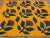 Yellow 1920s Yellow Floral American Amish Quilt Rug 6' X 6'6" Flatweave Cotton Carpet For Sale - Image 8 of 18