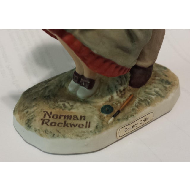 Ceramic Norman Rockwell Saturday Evening Post Cover Collection "Country Critic" Style Nr-43 Circa 1983 For Sale - Image 7 of 11