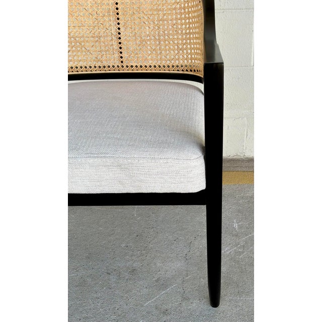 Off-white Organic Modern Cane Dining Chairs Set of 4 For Sale - Image 8 of 8