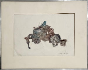 Joseph Solman, American Abstract Color Monotype Painting Tar Cart #2 Joseph Solman WPA Artist, c. 20th Century