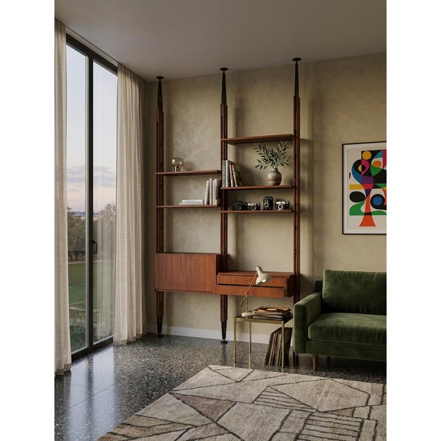 Italian Swedish Wall Unit attributed to Franco Albini, 1960s For Sale - Image 13 of 14