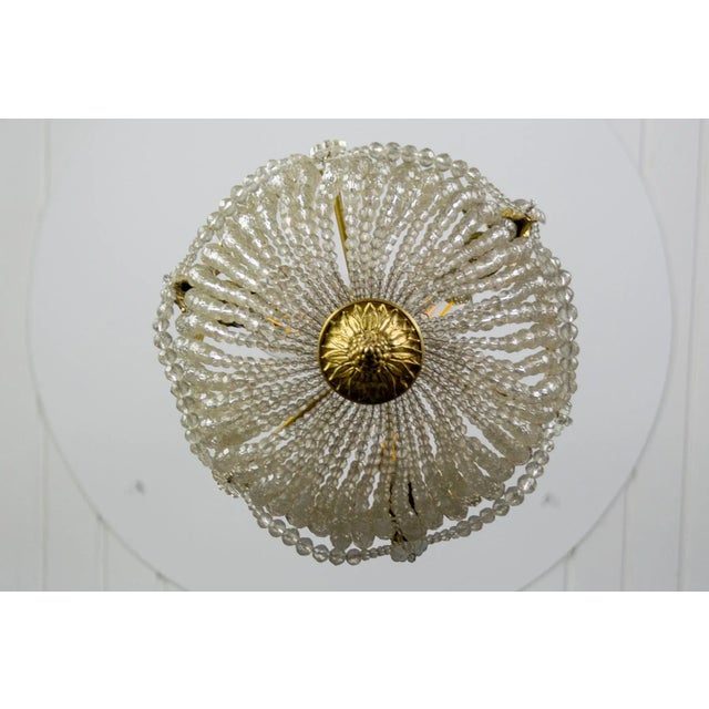 French Neoclassical Style Bronze and Crystal Glass Chandelier, 1920s For Sale - Image 9 of 18