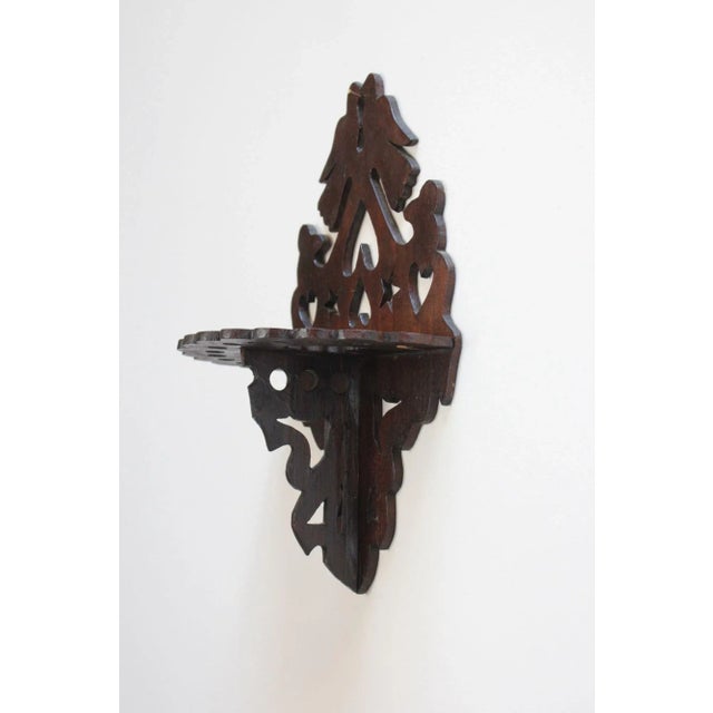 Folk Art Vintage Folk Art Fretwork Pipe Holder With Bird Motif For Sale - Image 3 of 12