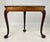 Vintage Chippendale Style Carved Mahogany Green Marble Top Demilune Console Table For Sale - Image 13 of 13