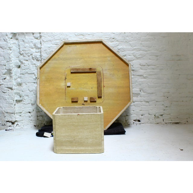 Vintage Italian Travertine Coffee Table, 1970s For Sale - Image 4 of 10