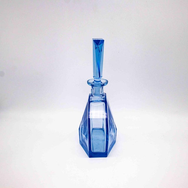 Glass Art Deco Liquor Set by Moser, 1920s, Set of 5 For Sale - Image 7 of 8