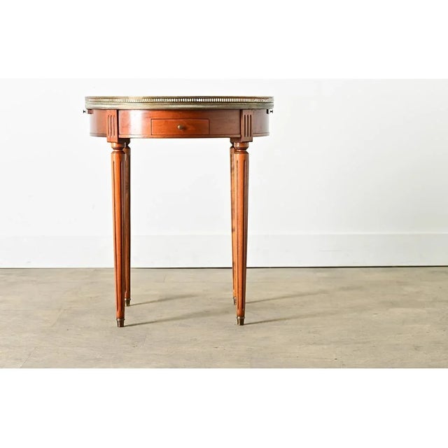 French Vintage Mahogany Gueridon Bouillotte Table For Sale - Image 4 of 11