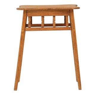 1940s French Mid-Century Modern Wooden Side Table For Sale