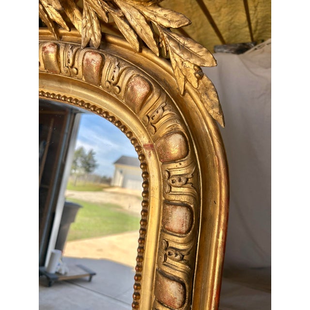 19th Century French Louis Philippe Giltwood Wall Mirror For Sale - Image 12 of 12
