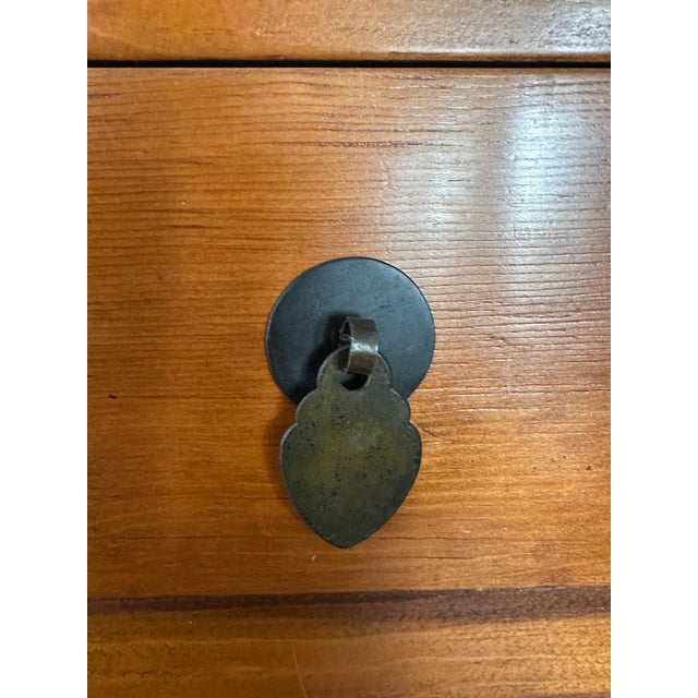 Burnt Orange Early 20th Century Chinese Wedding Storage Armoire and Trunk For Sale - Image 8 of 12