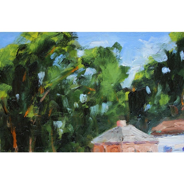 Green Original Oil Painting, Plein Air California Landscape For Sale - Image 8 of 13