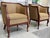 Frits Henningsen Danish Art Deco Mahogany Lounge Chairs in Donghia Gold Chevron - A Pair For Sale - Image 4 of 15