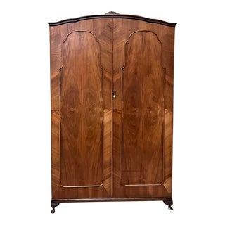Walnut Double Door Armoire C.1940 For Sale