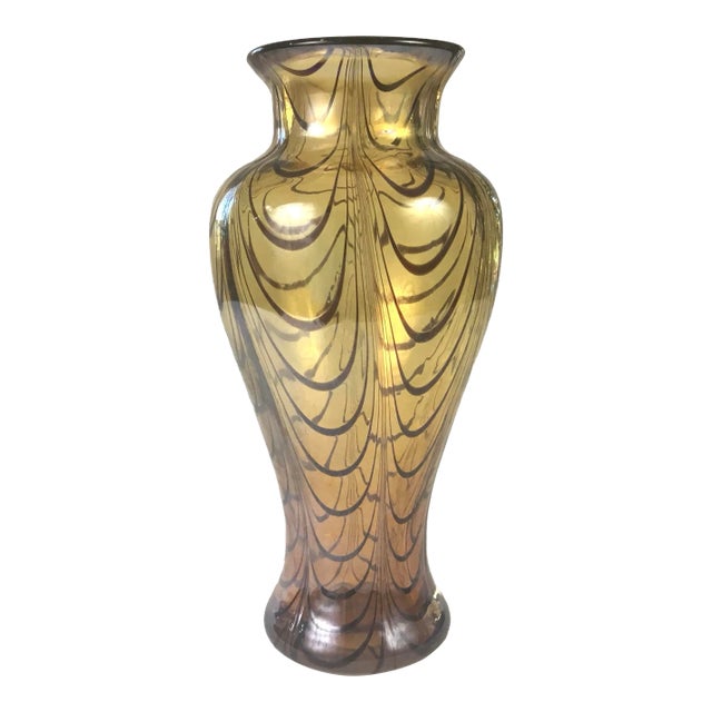 1970s Studio Hand Blown Vase For Sale