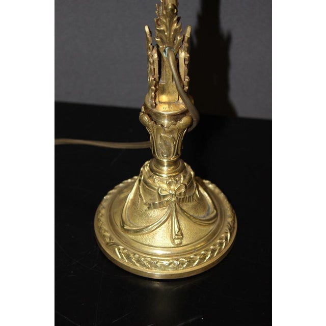 Bronze and Pâte de Verre Desk Lamp from Muller Frères, 1900s For Sale - Image 9 of 14